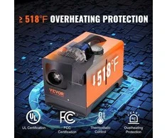 VEVOR Dyzelinis oro šildytuvas su Bluetooth valdymu, 12V, 8KW