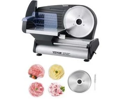 Virtuvinis kombainas Vevor Elektrinė mėsos pjaustyklė 180W 19 cm