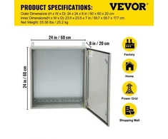 VEVOR Elektrinė plieninė dėžė NEMA 4 išorei