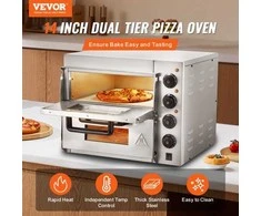 Elektrinė krosnelė VEVOR Elektrinė stalviršinė picos krosnelė 14" picai