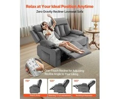 Vevor Elektrinė dvivietė sofa su masažu ir USB