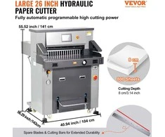 VEVOR Elektrinė hidraulinė popieriaus pjaustyklė 66 cm