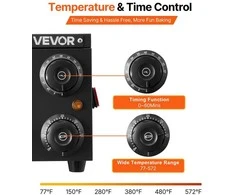 Elektrinė krosnelė VEVOR Elektrinė picų krosnis, 304.8 mm stalviršio