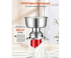 Vevor Elektrinė pieno separatorių mašina, 60 L/h