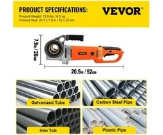 VEVOR Elektrinė vamzdžių sriegimo mašina, 2300W