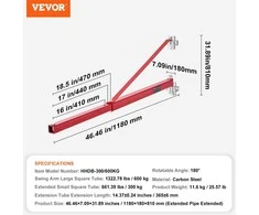VEVOR Elektrinio keltuvo laikiklis, maksimali apkrova 600 kg