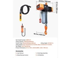 VEVOR Elektrinis grandininis keltuvas 5000 kg