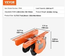 VEVOR Elektrinis keltuvas su rankiniu vežimėliu, 1 tona