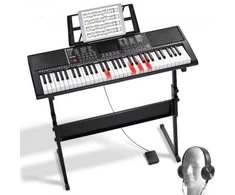 Vevor Elektrinis klavišinis pianinas su reguliuojamu stovu