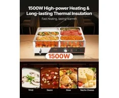 Vevor Elektrinis maisto šildytuvas iš nerūdijančio plieno, 1500W
