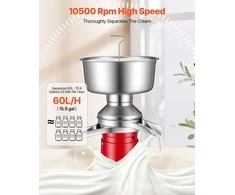 Vevor Elektrinis pieno grietinėlės separatorius, 4.5L talpa