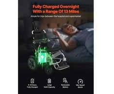 Vevor Elektrinis vežimėlis su reguliuojama atlošu
