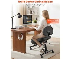 Ergonominė kėdė su atlošu ir ratukais