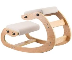 Ergonominė medinė kėdė su reguliuojamu porolonu