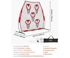 VEVOR Futbolo treniruočių tinklas 2133.6 x 2133.6mm