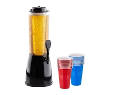 Relaxdays Gėrimų bokštas su 20 „Beer Pong“ puodelių