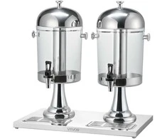 Vevor Gėrimų dozatorius su čiaupu, 2 x 8 l