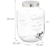 Gertuvė Relaxdays 2 gėrimų dozatorių rinkinys 4 l