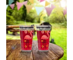 Relaxdays 4x vaikiški puodeliai su flamingo motyvu