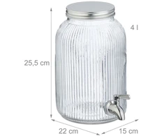 Relaxdays Vintažinis gėrimų dozatorius 4L