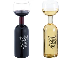 Kodustaar Vyno butelis „Drinking wine feeling fine“