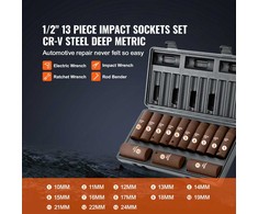 Vevor gilzių rinkinys 10-24mm su dėklu