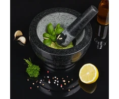 Relaxdays Granito grūstuvė su grūstuku 20 cm