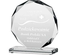Gravirinis stiklinis trofėjus
