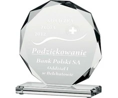 Gravirinis stiklinis trofėjus