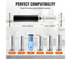 VEVOR Gravitacinės vandens filtrų keitimo rinkinys, 4 vnt