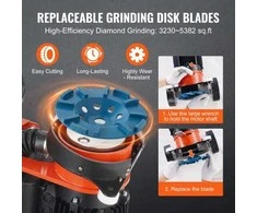 VEVOR grindų šlifavimo mašina 180 mm reguliuojama