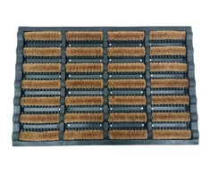 Relaxdays Guminis durų kilimėlis 60x40 su kokoso šeriais