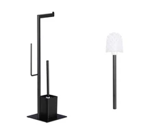 Relaxdays Handy WC rinkinys matinės juodos spalvos
