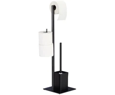 Relaxdays Handy WC rinkinys matinės juodos spalvos