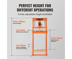 VEVOR Hidraulinis 12 tonų H-rėmo grindų presas