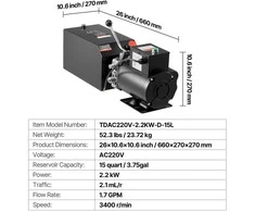 VEVOR Hidraulinis siurblys AC 220V, 15 litrų talpos