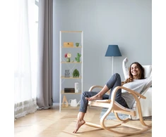 Relaxdays Industrinio stiliaus knygų lentyna su 6 lygiais