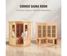 Vevor Infraraudonųjų spindulių dvivietė medinė sauna