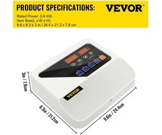 VEVOR Išorinis saunos šildytuvo valdiklis 3–9 KW