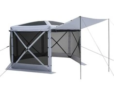 Vevor Išskleidžiama pavėsinė su tinkleliu, 3.6 x 3.6 m