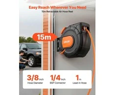 Vevor Ištraukiama oro žarnos ritė, 15 m, 300 PSI