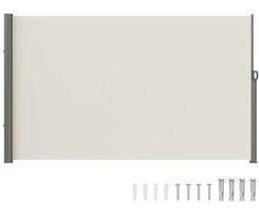 Ištraukiama šoninė markizė, 180x300 cm, smėlio spalvos