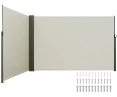 Vevor Ištraukiama šoninė stogelis, 200x600 cm, smėlio spalvos