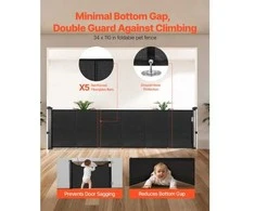 VEVOR Ištraukiama vaikiška užtvara 870 mm x 2800 mm