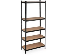 Relaxdays Itin tvirtas lentynų stelažas 220 cm juodas
