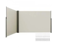Vevor Ištraukiama šoninė stogelis, 200x600 cm, smėlio spalvos