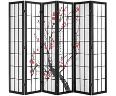 Vevor Japoniškas kambario pertvaras su 6 panelėmis