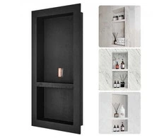 Vevor Juoda dušo niša su lentynėlėmis plytelėms 40.64 x 81.28 cm
