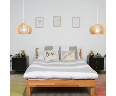 Relaxdays Juoda naktinė spintelė su 2 stalčiais