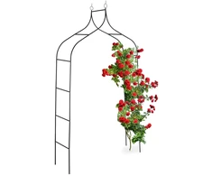 Relaxdays Juoda rožių arka 255 cm aukščio